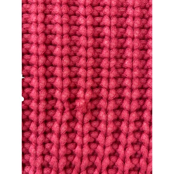 Elan Fuchsia Pink Casual Cable Knit V-Neck Relaxed Knitted Sweater One Size - Picture 8 of 11